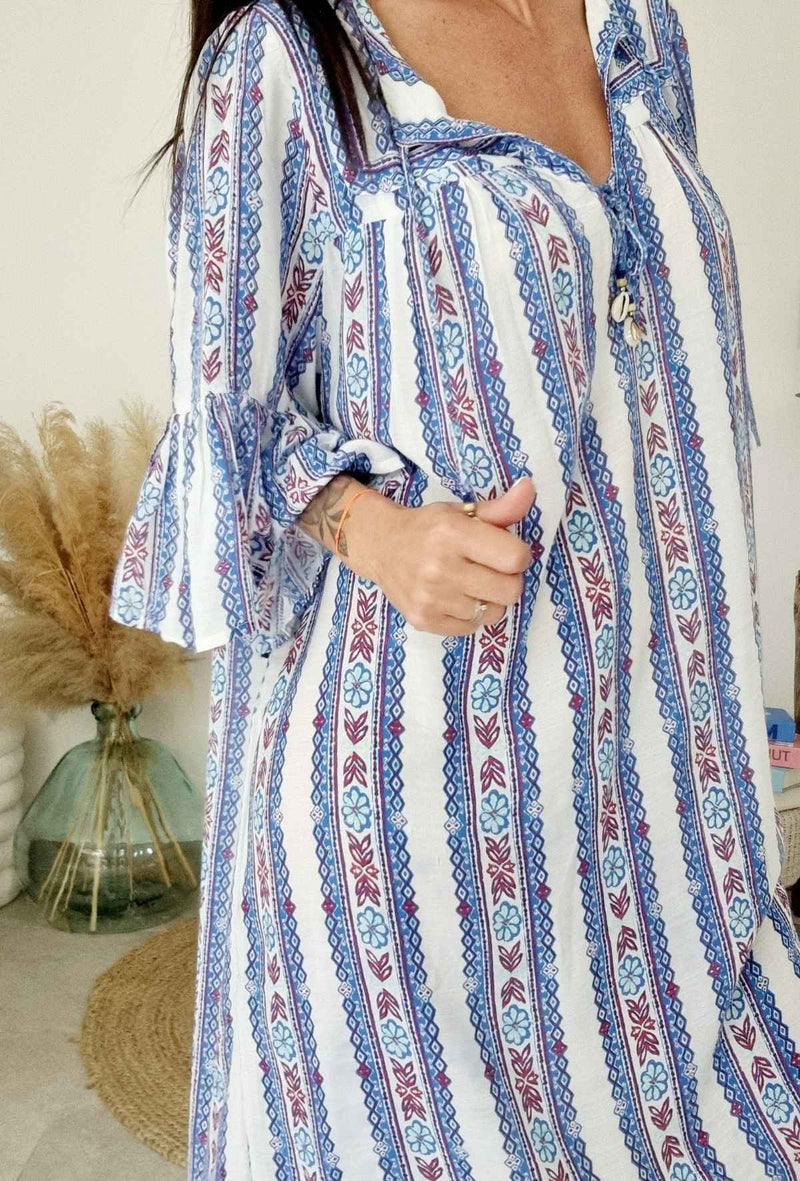 Robe -LYS - Bleu/Blanc