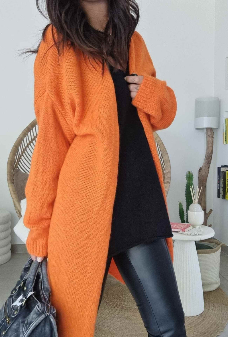 Gilet long manches longues étoile - elo (orange)