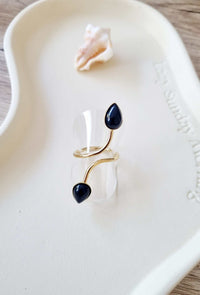 Bague LULU dorée noire