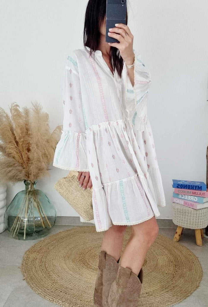 Robe IRIS rose/bleu