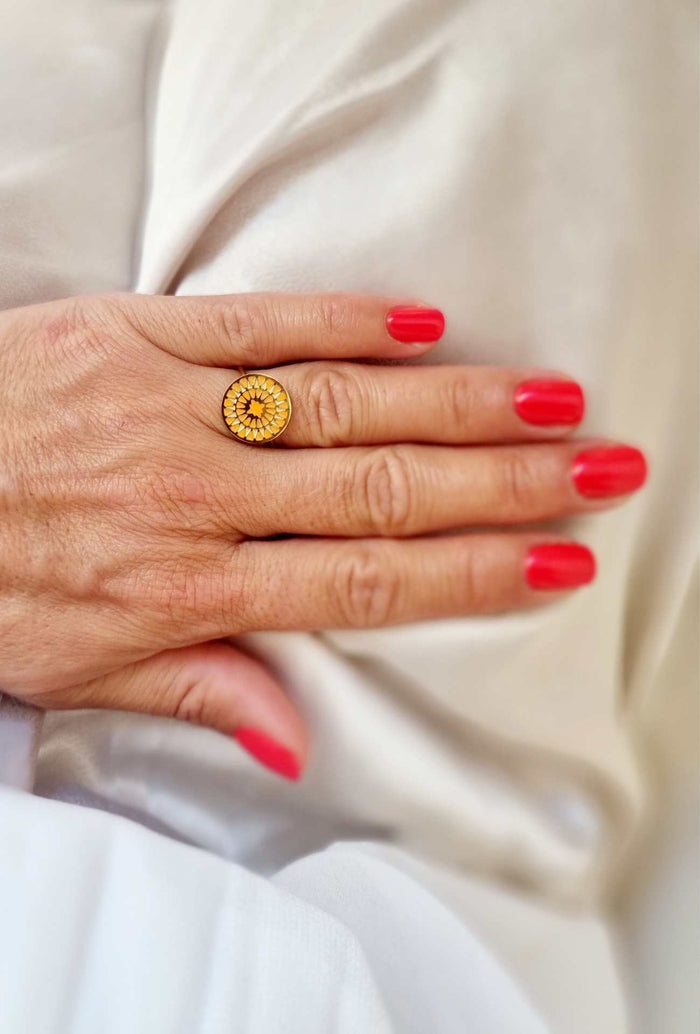 Bague CARO orange