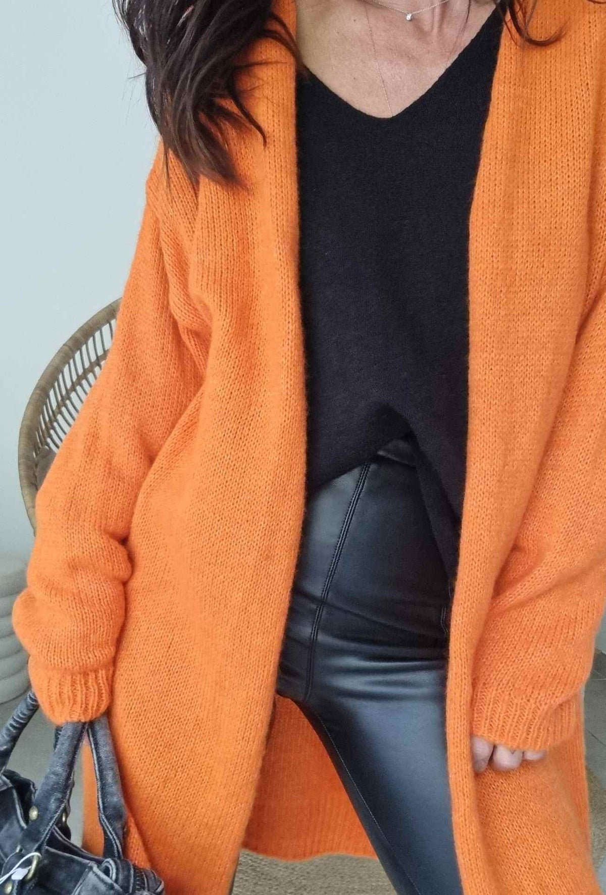 Gilet long manches longues étoile - elo (orange)