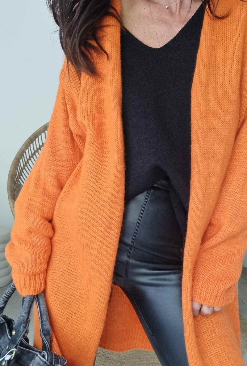 Gilet long manches longues étoile - elo (orange)