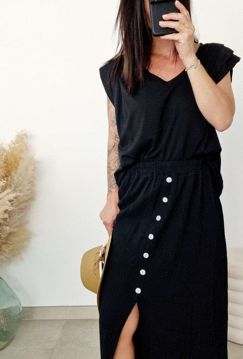 Jupe longue Cathy Gaze de coton