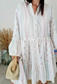 Robe IRIS rose/bleu