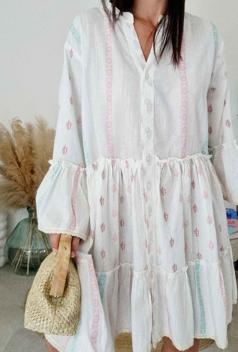 Robe IRIS rose/bleu