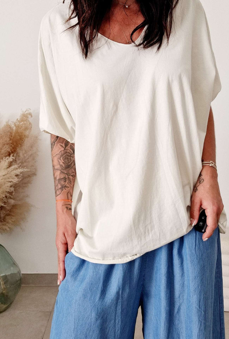 T-shirt oversize INGRID Blanc