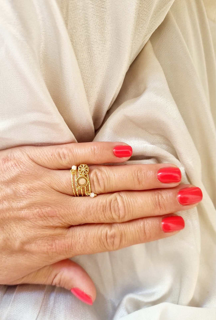 Bague LOLY Beige rosé