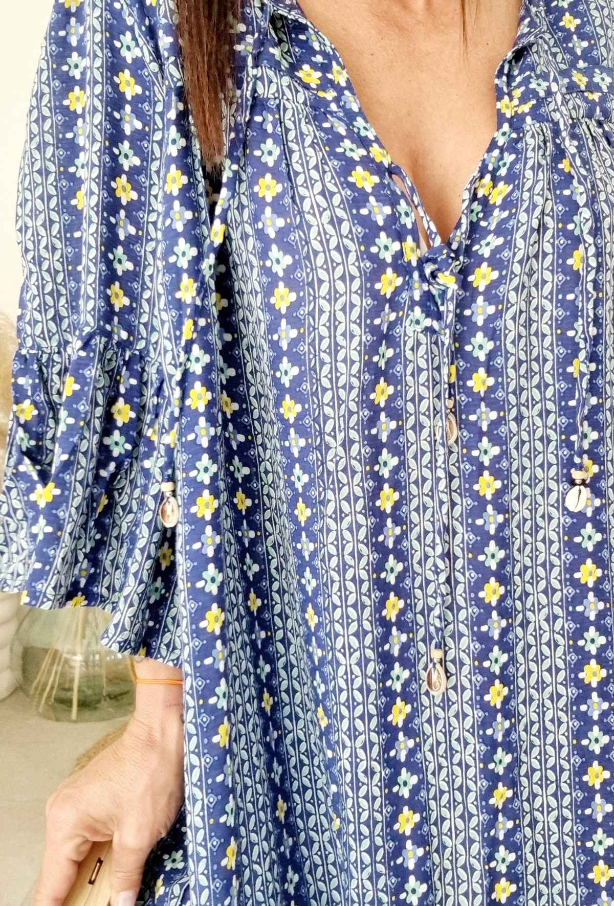 Robe LYS bleu/jaune