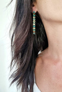 Boucles d oreilles IRIS bleu