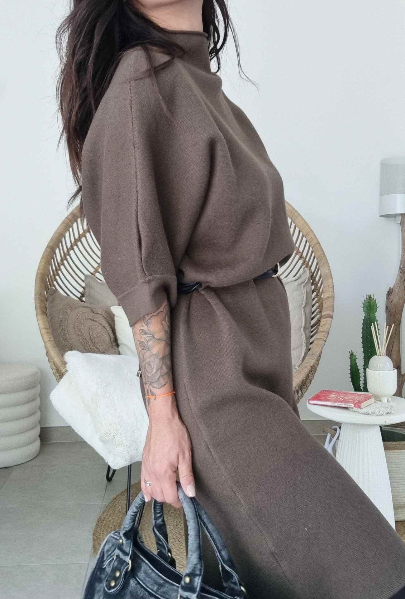 Robe pull avec ceinture cheap