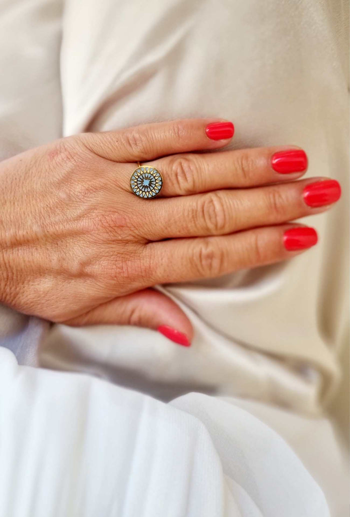 Bague CARO bleu