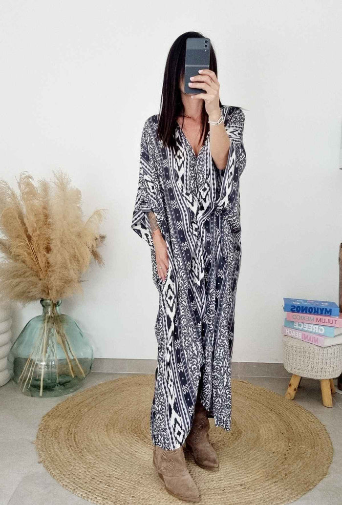 Robe Caftan - GIGI - Noir