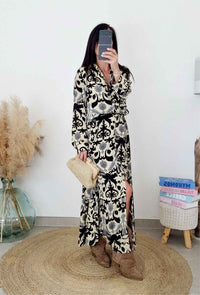 Robe DALHIA noir/crème