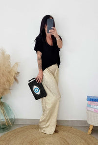 Pantalon STELLANA doré