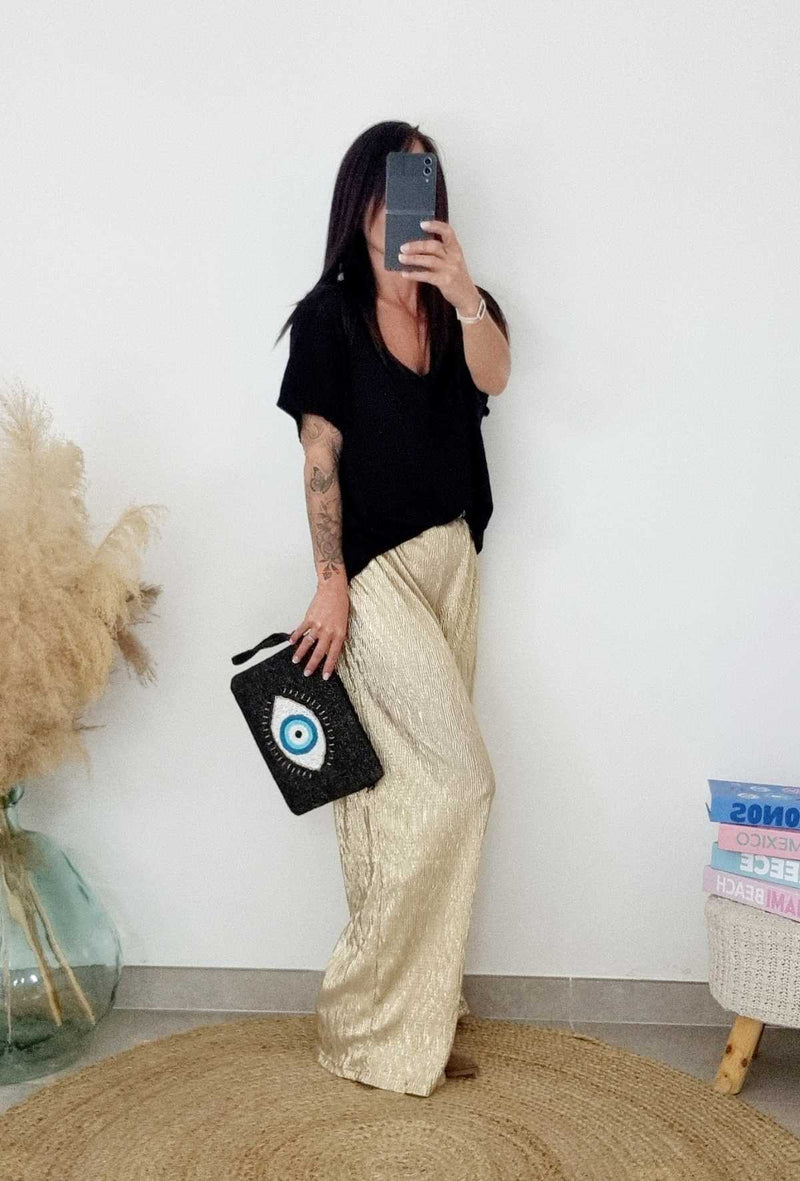 Pantalon STELLANA doré