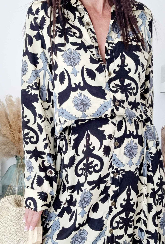 Robe DALHIA noir/crème