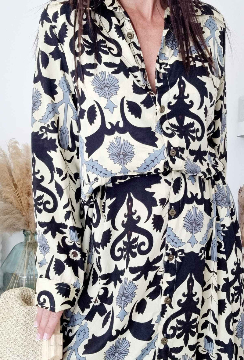 Robe DALHIA noir/crème
