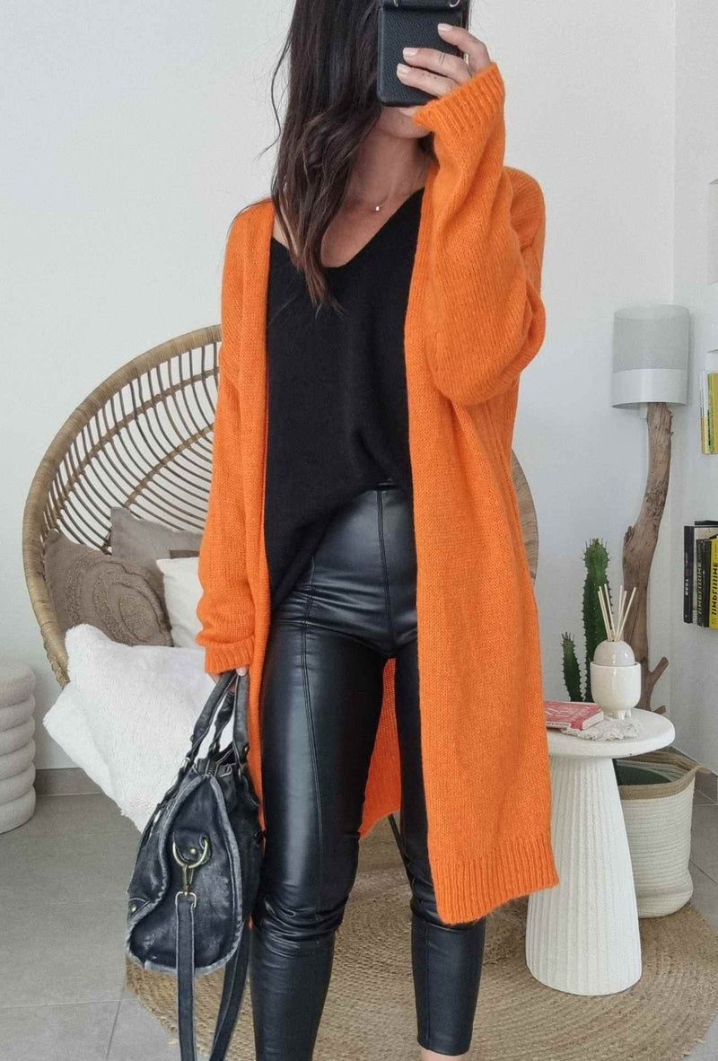 Gilet long manches longues étoile - elo (orange)