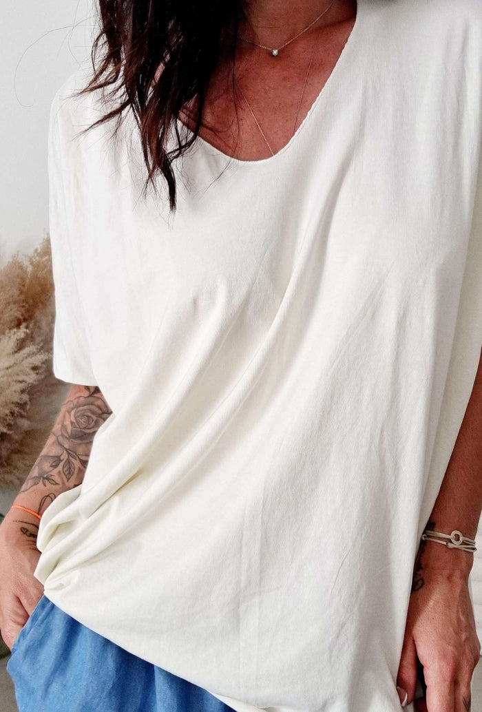 T-shirt oversize INGRID Blanc