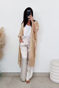 Gilet long maille Dorée JULIE