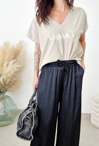 Pantalon fluide satiné MAYLIS