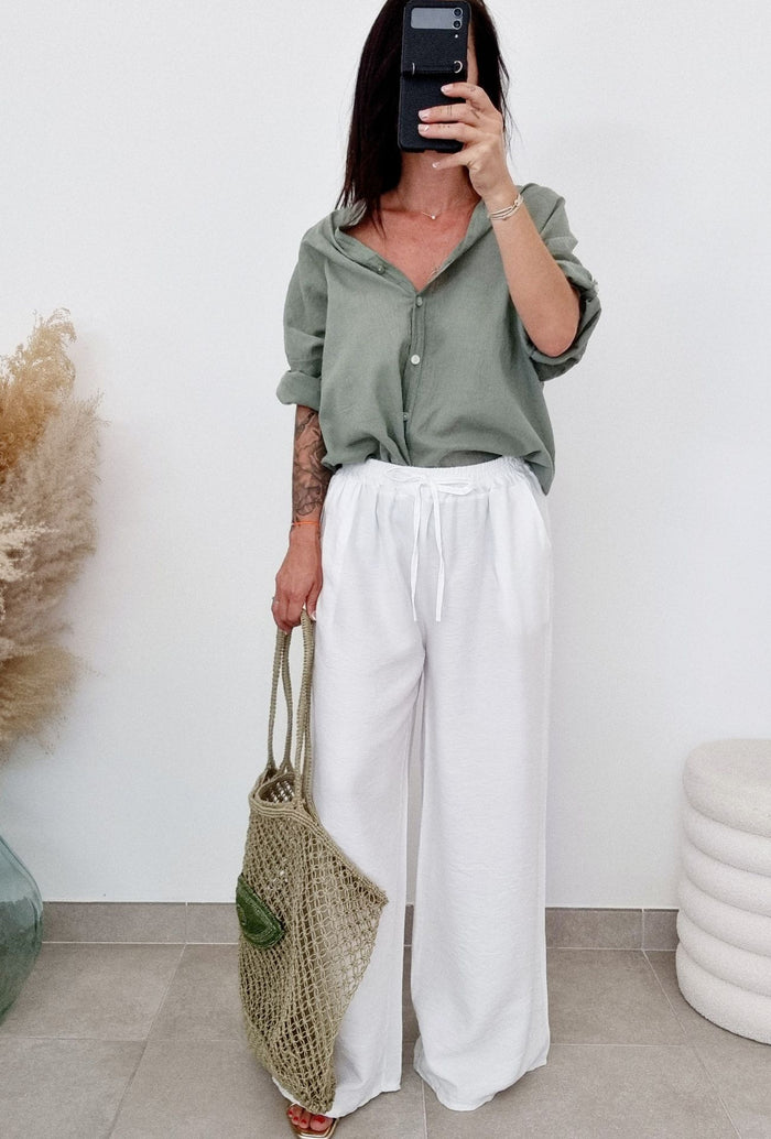 Pantalon fluide NOE blanc