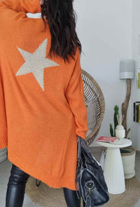 Gilet long manches longues étoile - elo (orange)