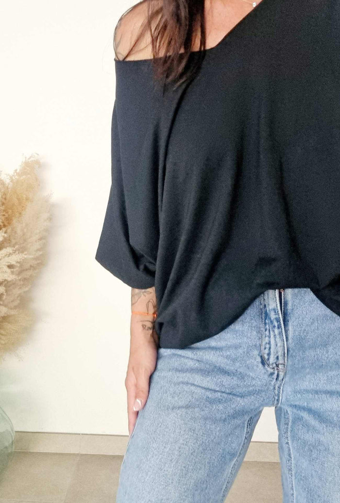 T-shirt oversize INGRID Noir