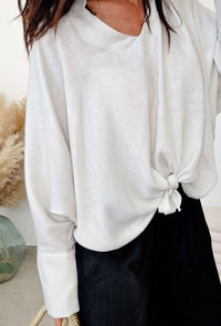 Blouse SCARLETTE ROOS Blanc argenté Made In France