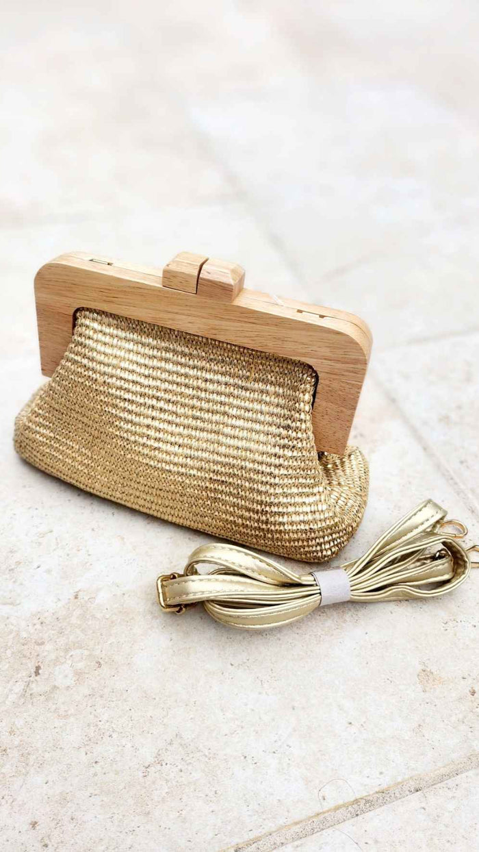 Sac LOLA bois/dorée