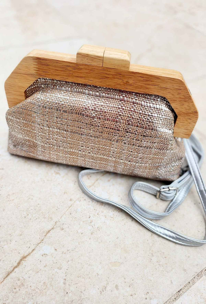 Sac LOLA bois/argenté