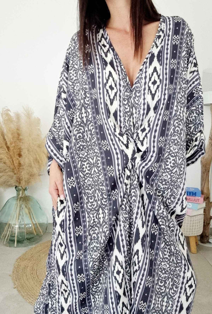 Robe Caftan - GIGI - Noir