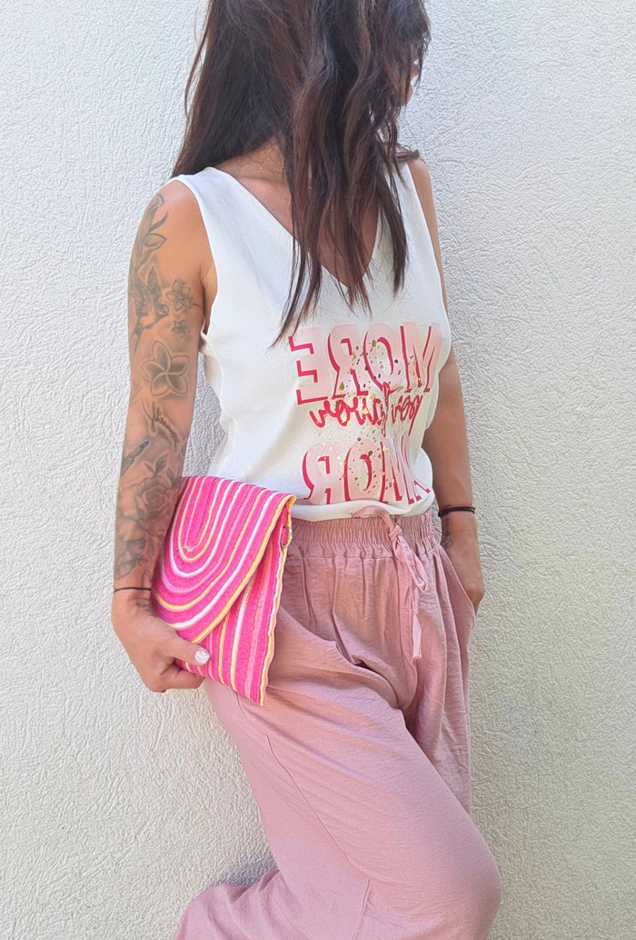 Pantalon fluide NOE Rose