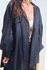 Chemise oversize NORA noir
