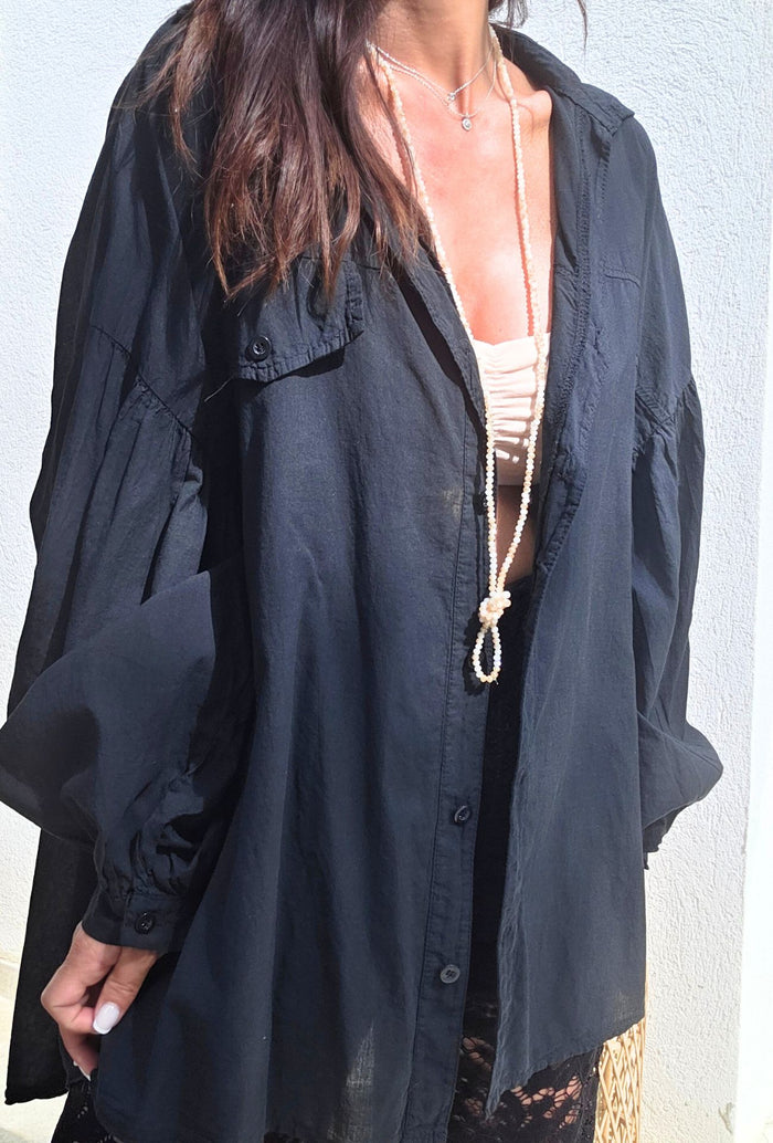 Chemise oversize NORA noir