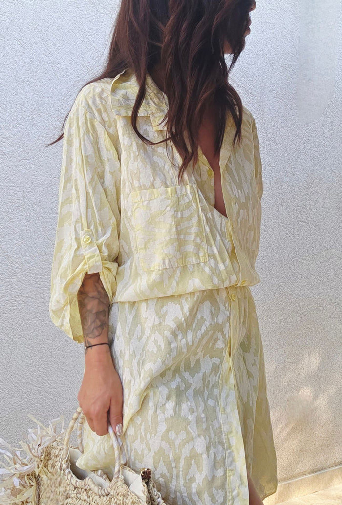 Robe chemise GAELLE jaune