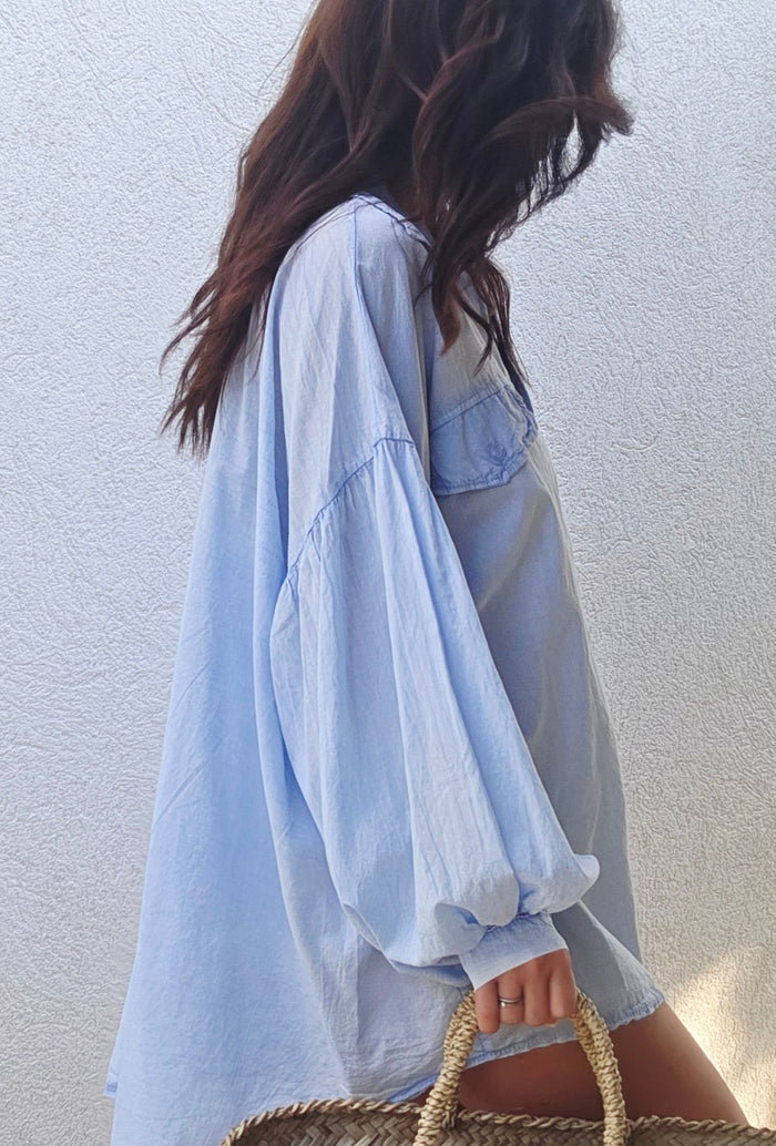 Chemise oversize NORA bleu