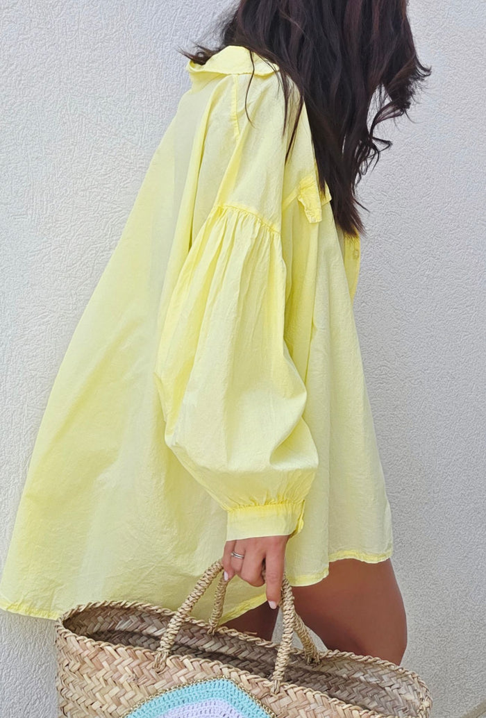 Chemise oversize NORA jaune