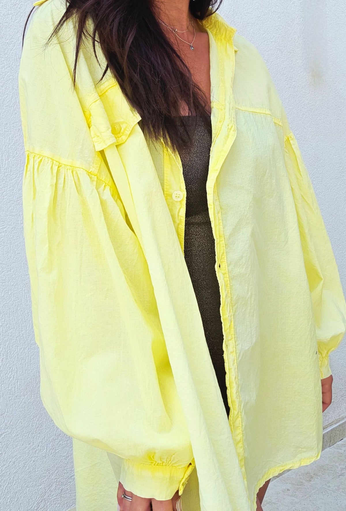 Chemise oversize NORA jaune