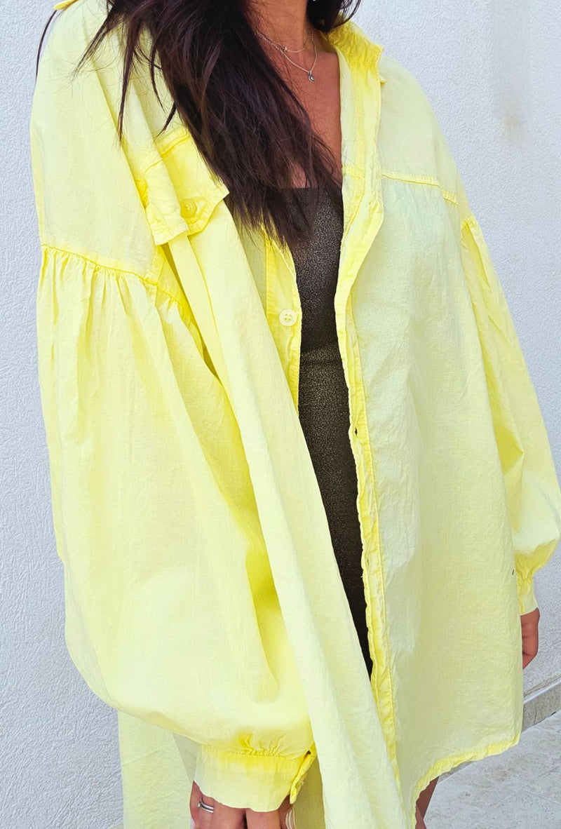 Chemise oversize NORA jaune