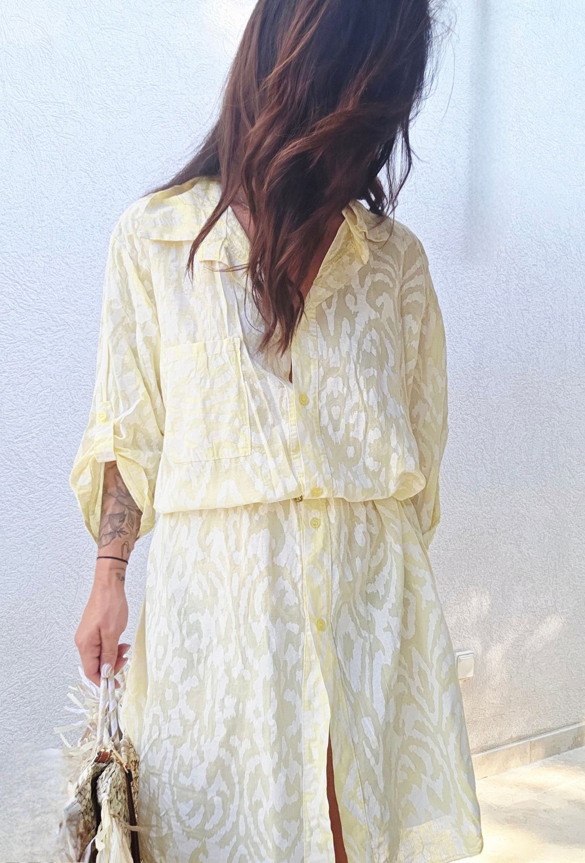 Robe chemise GAELLE jaune
