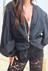 Chemise oversize NORA noir