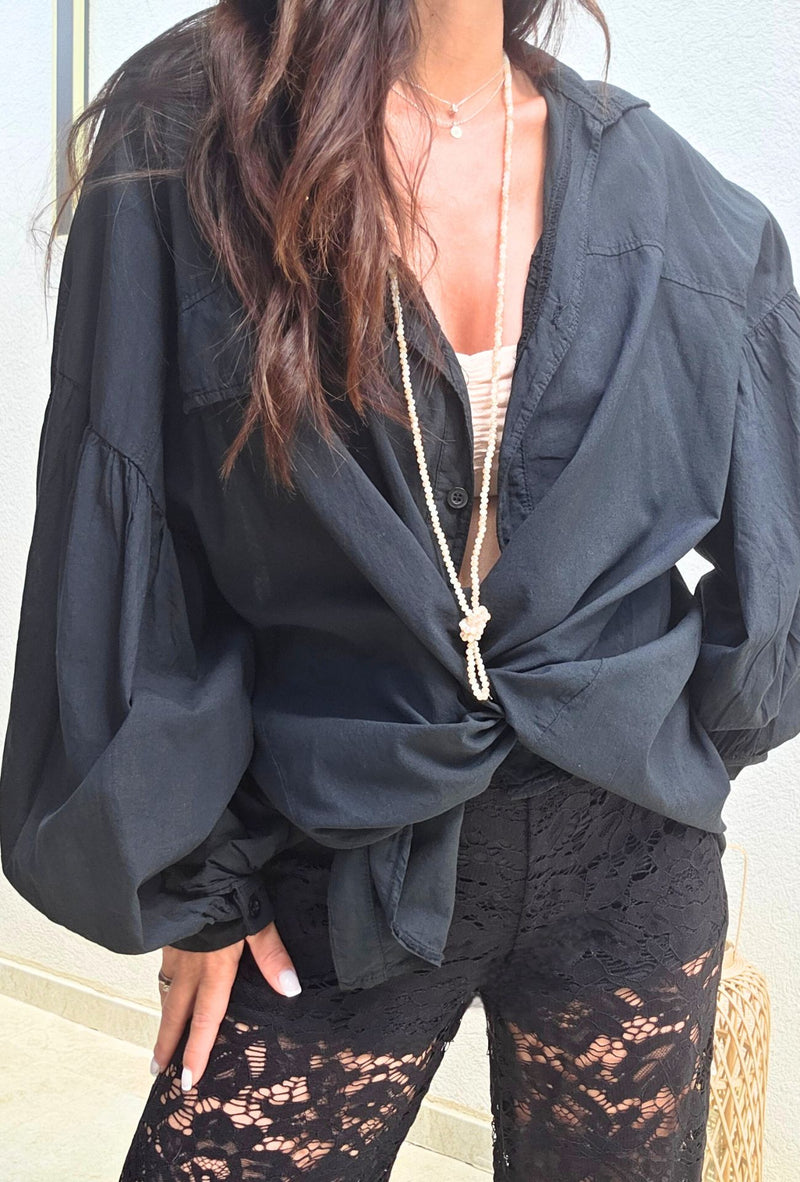 Chemise oversize NORA noir