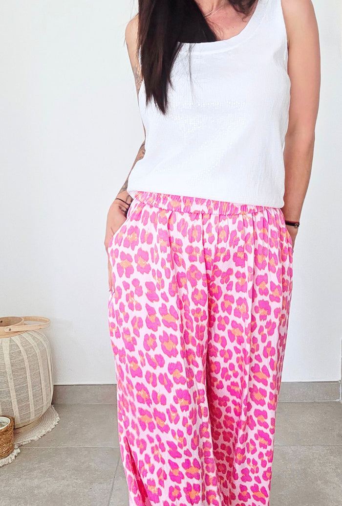 Pantalon ROXANE rose-orange