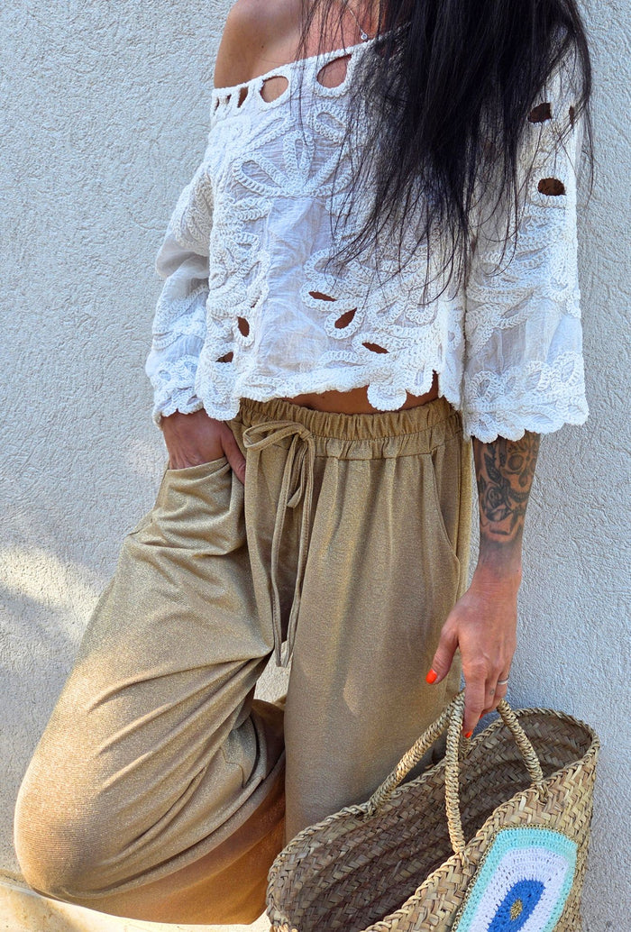 Pantalon MAÏNA Doré