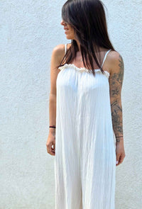 Combinaison fluide blanche ELODIE