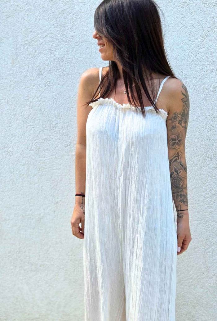 Combinaison fluide blanche ELODIE