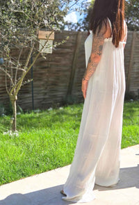 Combinaison fluide blanche ELODIE