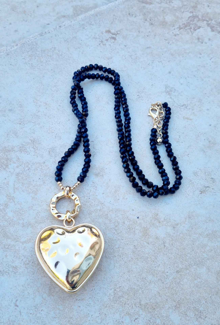 Collier coeur dorée